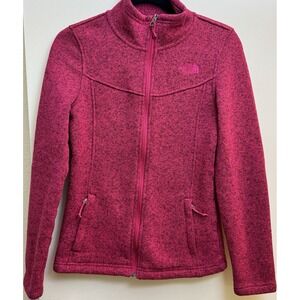 The North Face Pink Full Zip Zipped Pockets Women's Fleece Jacket Size S